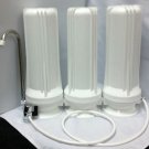 OCEANIC Triple Counter Top Water Fluoride multi stage Filters made in USA