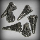 2 Sterling Silver Plated 10mm Bold Filigree Cone Bead Caps (bcs15vjsa941)