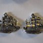 2 Silver Pewter Pirate's Ship Charms (cc14)