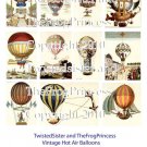Vintage Hot Air Balloons or German Blimps Collage Sheets - Pick 1 of 2
