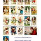 Vintage Christmas Cards Collage Sheets - Pick 1 of 4