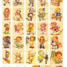 Grace Drayton Vintage Campbell's Soup Kids Collage Sheets - Pick 1 of 3