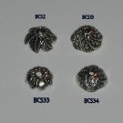 20 Antique Silver Bead Caps - Choice of 4 Styles bcs2, bcs13, bcs33 or bcb34