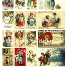 Ellen Clapsaddle Valentines Cards Collage Sheets - Your choice of 5 sheets