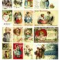 Ellen Clapsaddle Valentines Cards Collage Sheets - Your choice of 5 sheets