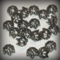 5 Sterling Silver Plated Cone Filigree Bead Caps (bcs3vjsl16)