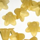 Hand Dyed 18mm Champagne Lucite Trumpet Flowers tf18mm5
