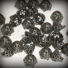 5 Sterling Silver Plated Cone Filigree Bead Caps (bcs1vjss10)