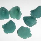 Hand Dyed 20mm Teal Lucite Iris Flowers (ri20mm8)