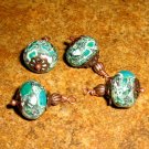 Bead Drops (c54) Turquoise Magnesite Beads and Copper