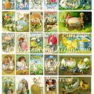 Vintage Easter Cards Collage Sheet - Pick 1 of 2 - Vintage Easter or Clapsaddle