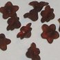 Hand Dyed Dark Brown 10mm Lucite Star Flowers sf10mm25