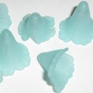 Hand Dyed 20mm Aqua Lucite Iris Flowers (ri20mm15)