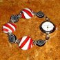 Antique Silver Watch with Interchangeable Beaded Band Only (s29)