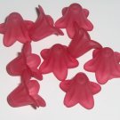 Hand Dyed Wine 18mm Lucite Trumpet Flowers (tf18mm12)