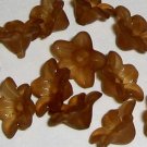 Hand Dyed Milk Chocolate 10mm Star Flowers (sf10mm4)