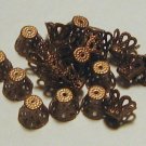 20 Antique Copper 9mm Filgree Bead Caps bcc12qf20109.5