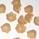 Hand Dyed 10mm Camel Lucite Bell Flowers (bf10mm7)