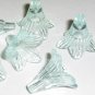 Hand Dyed 10mm Aqua Lucite Bell Flowers (bf10mm15)