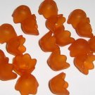 Hand Dyed 10mm Pumpkin Spice Bell Flowers (bf10mm6)
