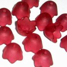 Hand Dyed 10mm Cranberry Lucite Bell Flowers (bf10mm12)