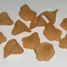 Hand Dyed 12mm Camel Lucite Iris Flowers (ri12mm7)