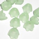 Hand Dyed 10mm Mint Green Lucite Bell Flowers bf10mm10