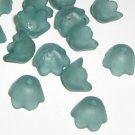 Hand Dyed 10mm Teal Lucite Bell Flowers (bf10mm8)