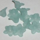 Hand Dyed Aqua Blue 10mm Lucite Star Flowers (sf10mm15)
