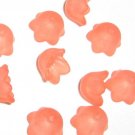 Hand Dyed 10mm Dark Salmon Lucite Bell Flowers bf10mm16