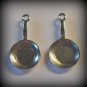 2 Silver Pewter Cookie Jar with Dangling Cookie Charms (q32)