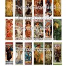 Alphonese Mucha or Gustav Klimt Collage Sheets - Pick 1 of 3