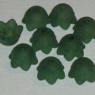 Hand Dyed Forest Green 10mm Bell Flowers (bf10mm20)
