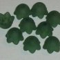 Hand Dyed Forest Green 10mm Bell Flowers (bf10mm20)