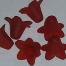 Hand Dyed Cranberry 18mm Trumpet Flowers (tf18mm21)