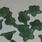 Hand Dyed Forest Green 10mm Star Flowers (sf10mm20)