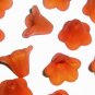 Hand Dyed Dark Salmon 14mm Trumpet Flowers (tf14mm16)