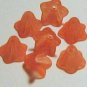 Hand Dyed Dark Salmon 14mm Trumpet Flowers (tf14mm16)