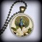 Dragonfly & Hydrangea Pendant, Pendant Charm, Resin Necklace, Necklace Charm p56