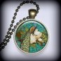 Dragonfly & Hydrangea Pendant, Pendant Charm, Resin Necklace, Necklace Charm p56