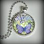 Dragonfly & Hydrangea Pendant, Pendant Charm, Resin Necklace, Necklace Charm p56