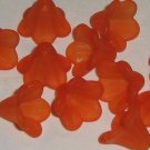 Hand Dyed Tangerine 14mm Trumpet Flowers (tf14mm18)