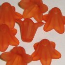 Hand Dyed Tangerine 18mm Trumpet Flowers (tf18mm18)
