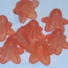Hand Dyed Dark Salmon 18mm Trumpet Flowers (tf18mm16)