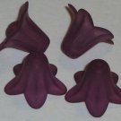 Hand Dyed Grape Lucite 18mm Trumpet Flowers (tf18mm23)