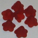 Hand Dyed Cranberry 14mm Trumpet Flowers (tf14mm21)