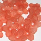Hand Dyed 20mm Salmon Lucite Daisy Flowers (df20mm16)