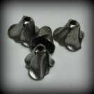 2 Sterling Silver Plated 12mm Textured Petal Flower Bead Caps (bcs16vjsb812a)