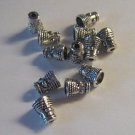 16 Antique Silver Bead Caps 6mm (bc8)