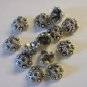 12 Antique Silver Bead Caps 9mm (bc3)